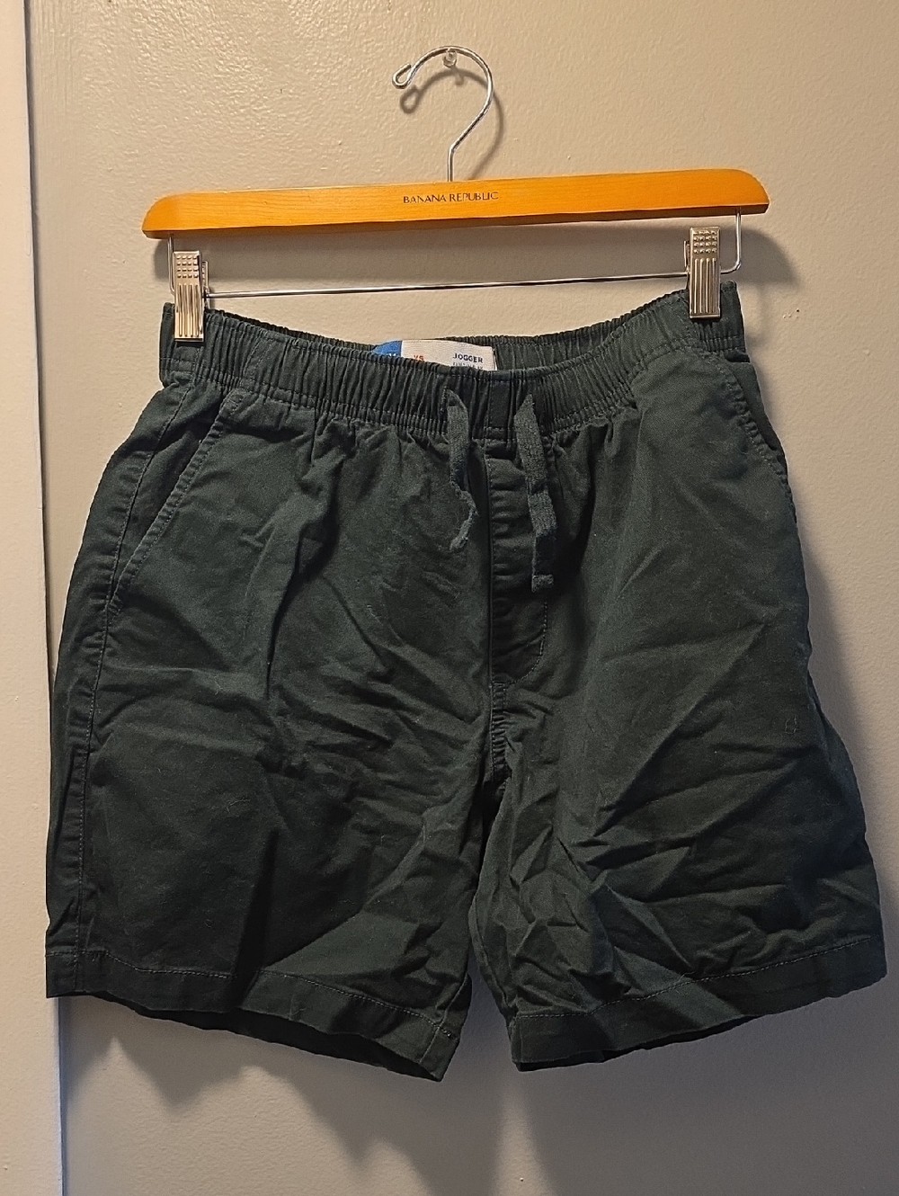 Old Navy Dark Green Athletic Shorts with Drawstring